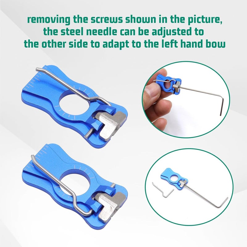 HANDBAIGE Archery Arrow Rest and Cushion Plunger Aluminum Magnetic Arrow Rest Adjustable Bow Plunger with Pressure Button for Recurve Bow Longbow - Image 5